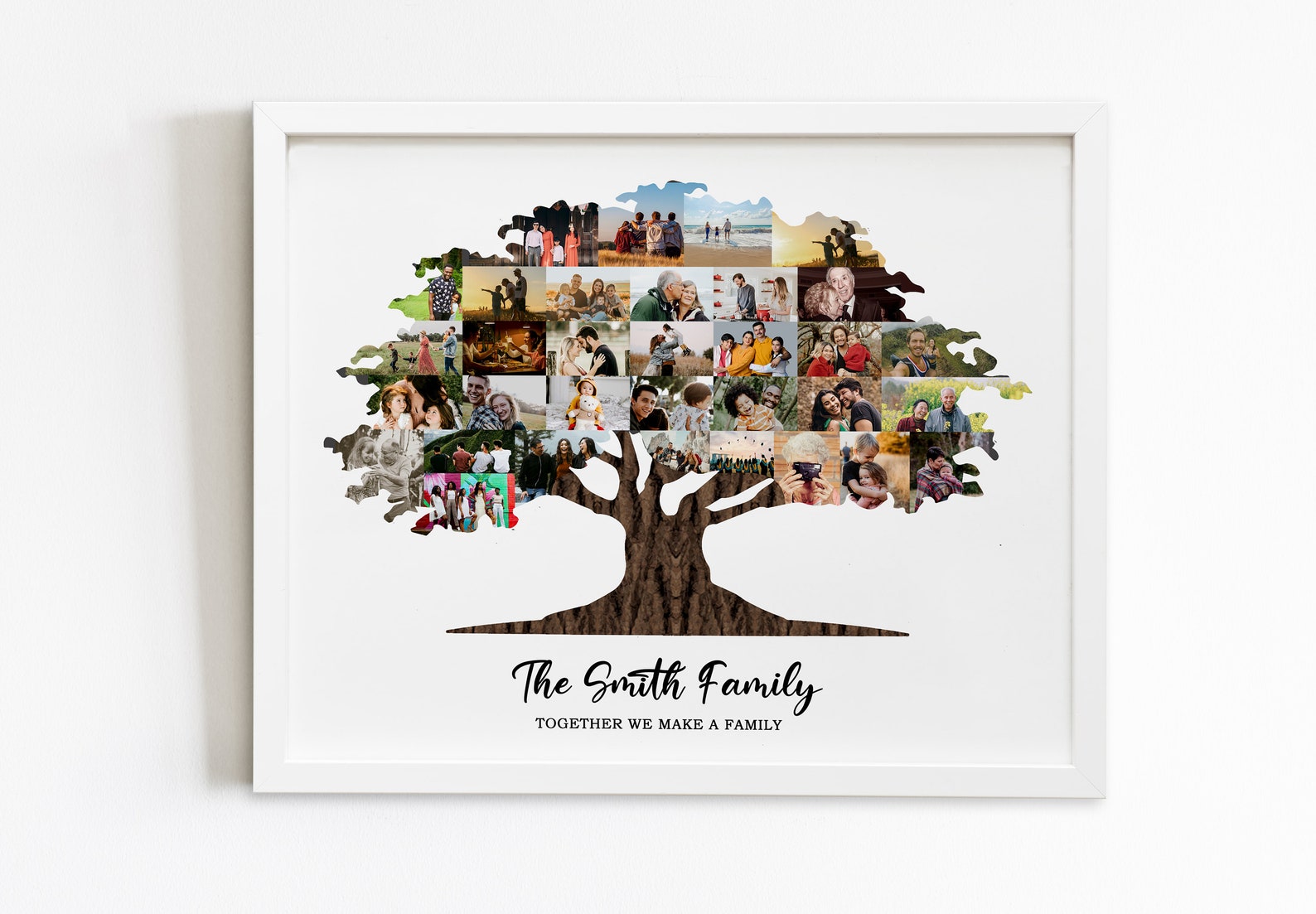 Custom Family Tree Photo Collage Gift Family Tree - Etsy