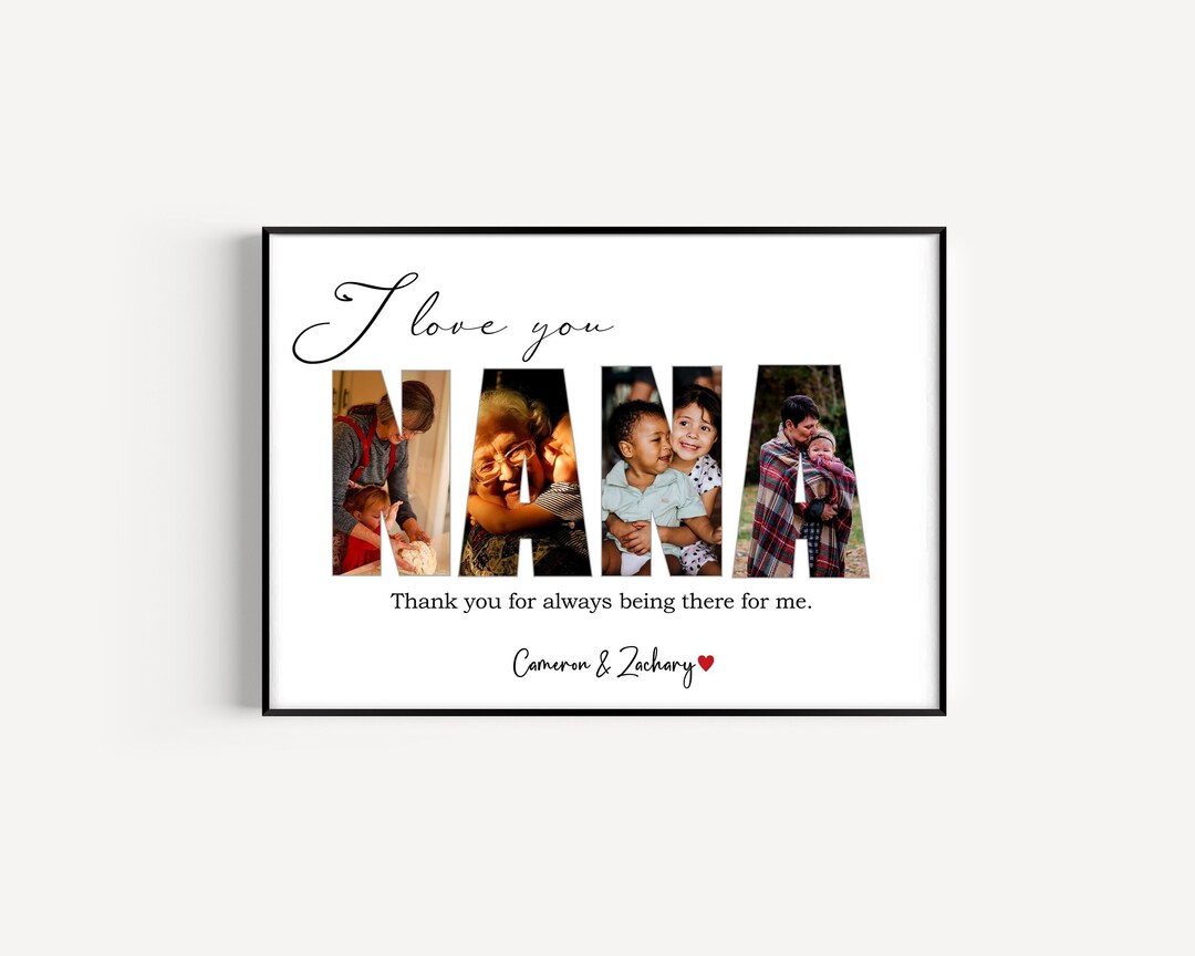 Custom Nana Photo Collage Personalized Nana Gift Gift for Etsy