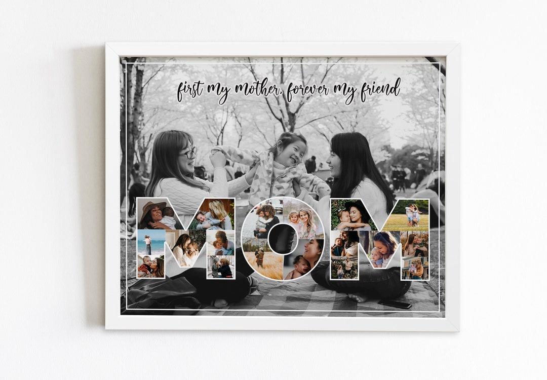 Mothers Day Gift for Mom, Personalized Gift for Mom, Mom Photo Collage