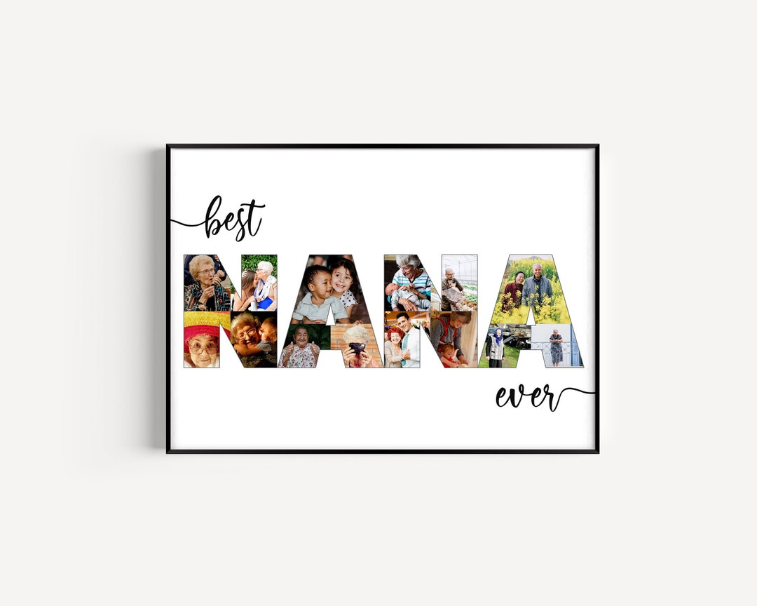 Personalized Nana Photo Collage Gift Mothers Day Gift for Etsy