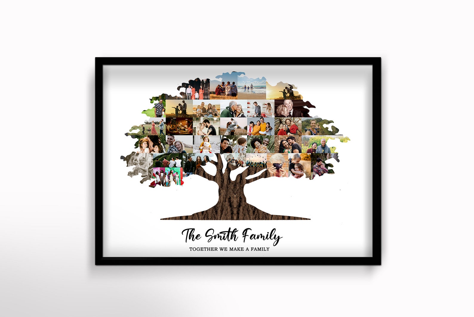 Custom Family Tree Photo Collage Gift Family Tree - Etsy