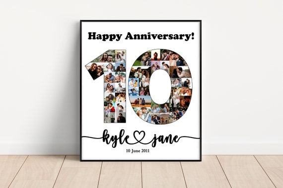 10 Year 10Th Anniversary Wedding Gifts for Her Him Tenth Years of