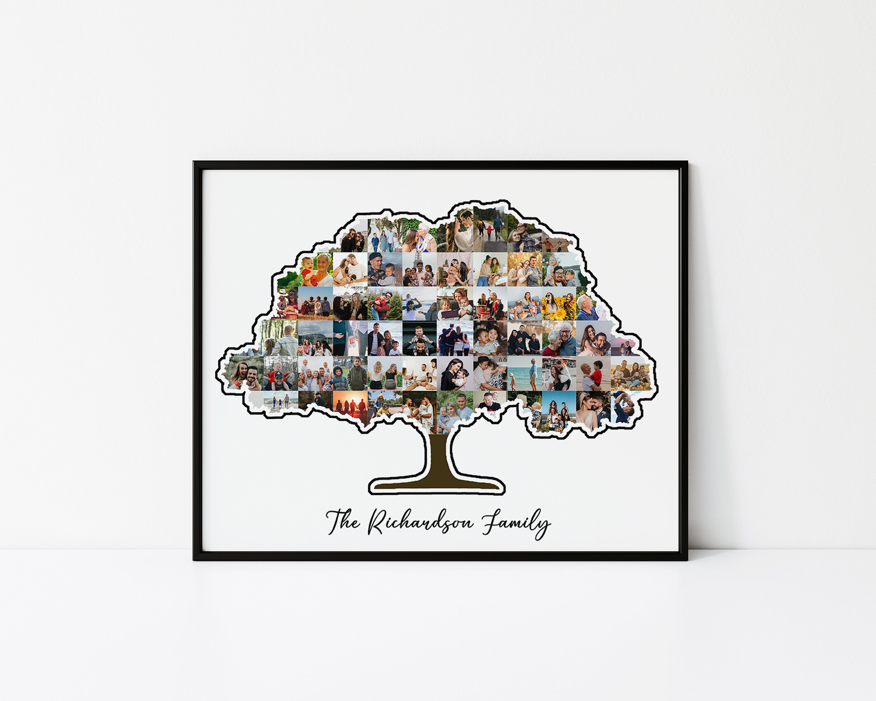 Personalized Family Tree Photo Collage Family Photo Gift Etsy