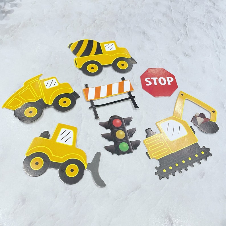 Digger Cake Decoration Set, Construction Cake, Boys Cake, Birthday, Cake Topper, Cake Accessories, Baking Supplies, Birthday Party, Cupcake image 3