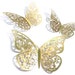 12 Pack Mixed Size Foiled Butterflies / Cake Decoration, Cake Topper, Cupcake, Gold, Rose Gold, Silver, Butterfly, Wall Decor, Party, Home, 