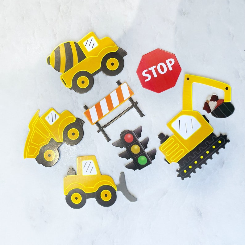 Digger Cake Decoration Set, Construction Cake, Boys Cake, Birthday, Cake Topper, Cake Accessories, Baking Supplies, Birthday Party, Cupcake image 2