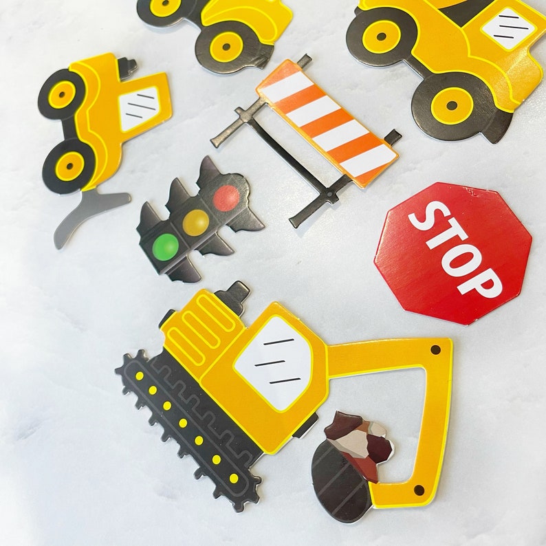 Digger Cake Decoration Set, Construction Cake, Boys Cake, Birthday, Cake Topper, Cake Accessories, Baking Supplies, Birthday Party, Cupcake image 5