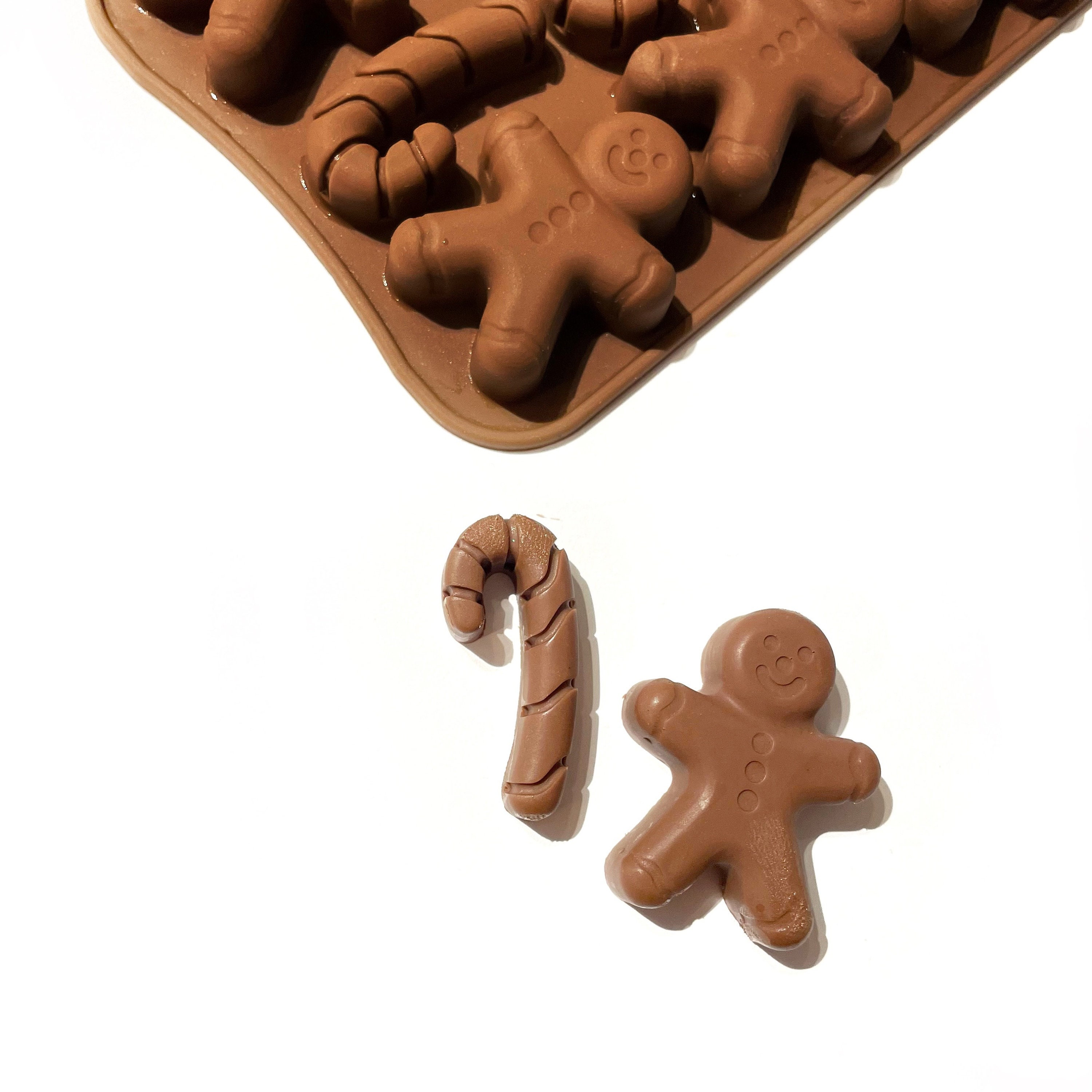 Candy Cane/Gingerbread Man Silicone Chocolate Mold – BeskeBakes