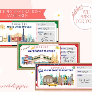 LONDON Personalised Holiday Ticket, Youre going to London Surprise Gift, Holiday Voucher, City Break Surprise, Birthday Present, image 6