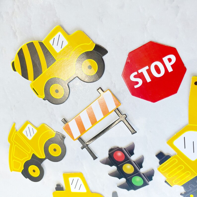 Digger Cake Decoration Set, Construction Cake, Boys Cake, Birthday, Cake Topper, Cake Accessories, Baking Supplies, Birthday Party, Cupcake image 4