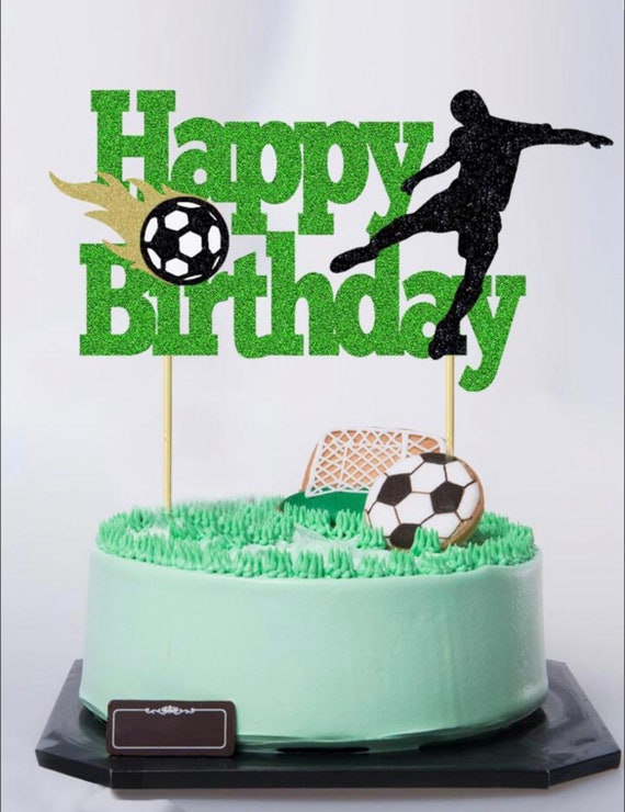 Topper per torta di calcio, Topper per torta, Festa, Decorazioni, Torta di  calcio, Decorazione di calcio, Compleanno di ragazzi, GOAL, Decorazione