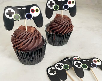 6 x Gaming Cupcake Toppers Gamer Cake Topper Boys Birthday - Etsy México