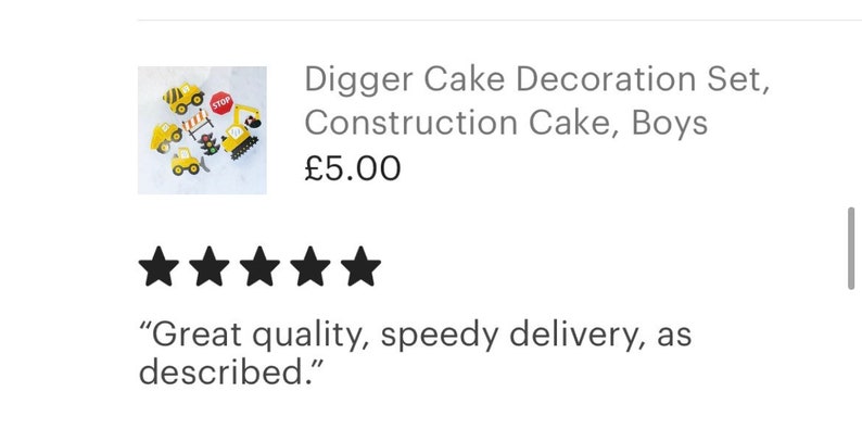 Digger Cake Decoration Set, Construction Cake, Boys Cake, Birthday, Cake Topper, Cake Accessories, Baking Supplies, Birthday Party, Cupcake image 8