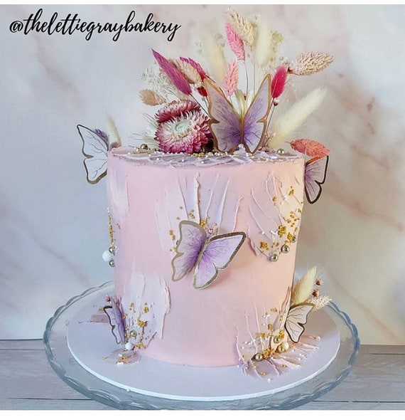 Confezione farfalla da 10 pezzi, VIOLA, Decorazione torta