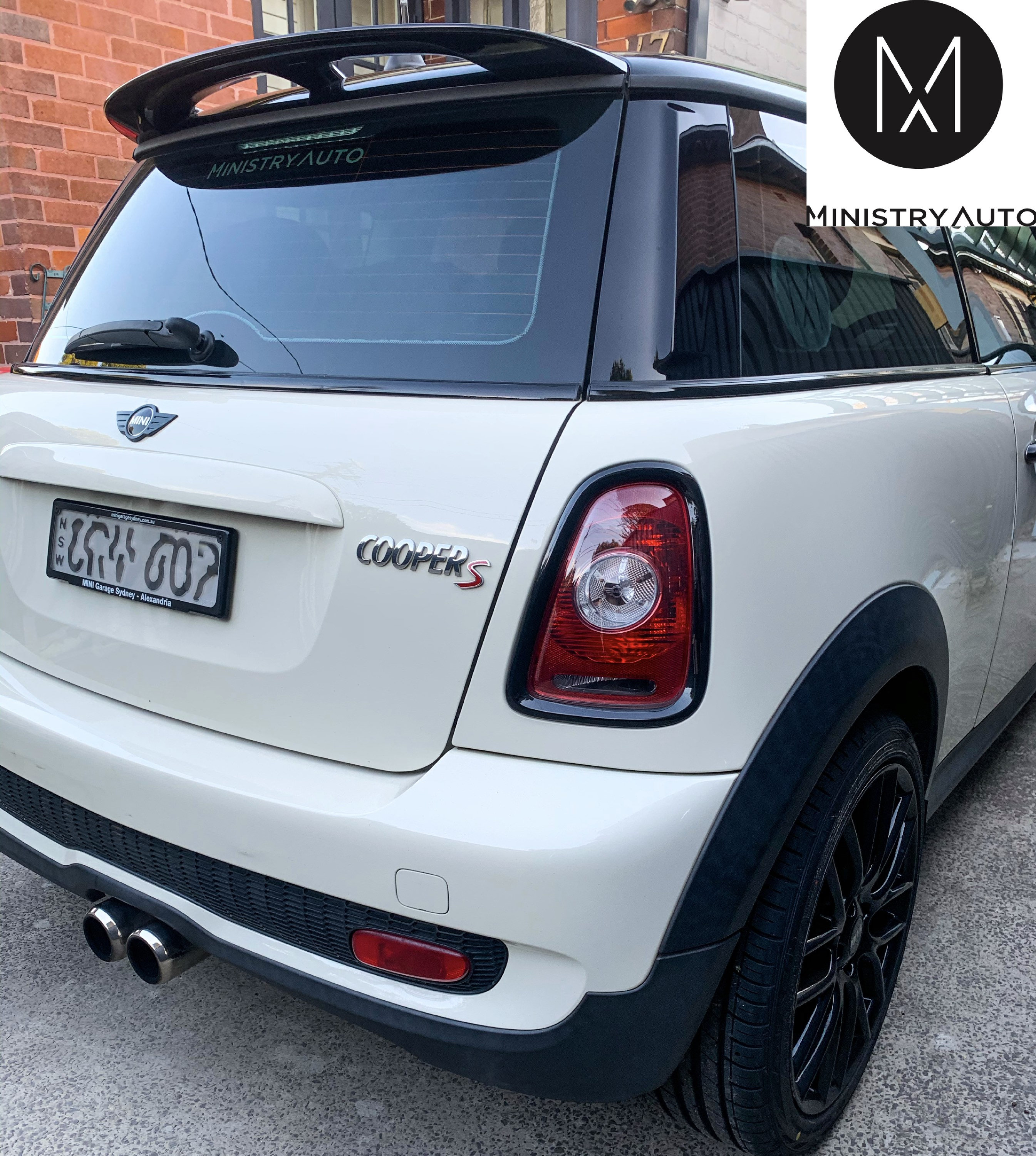 Cornici Faro Posteriore Per Mini Cooper S JCW 2007-2015 - 4 Pezzi, Nero Lucido - Foto 8