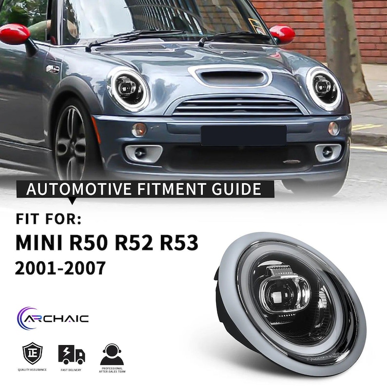 Mini R50 Headlights LED Projector Headlights for Mini Cooper R50 R52 R53 2001-2007 - Etsy