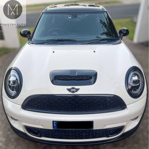 MINI Cooper Bonnet Scoop Full Replacement Piano Gloss Black GEN2 Scoop R56 R55 R57 R58 R59
