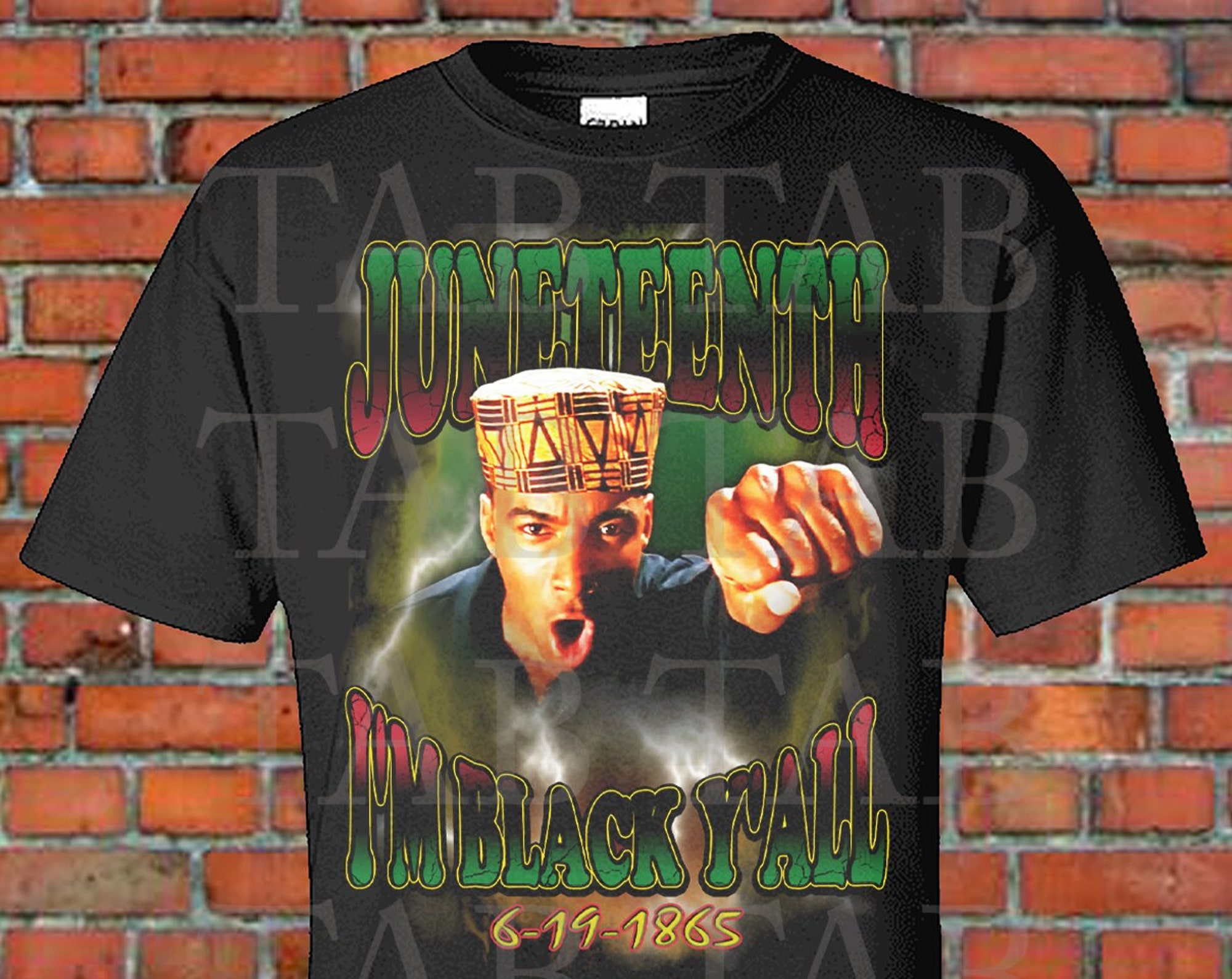 Discover Juneteenth CB4 I'm Black Y'all 90s Style Bootleg Hip Hop Rap Musik Tshirt