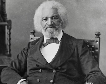 Frederick Douglass Fine Art Print With Mat, Black Civil Rights, African American History, Black History, African American Art, Black Art