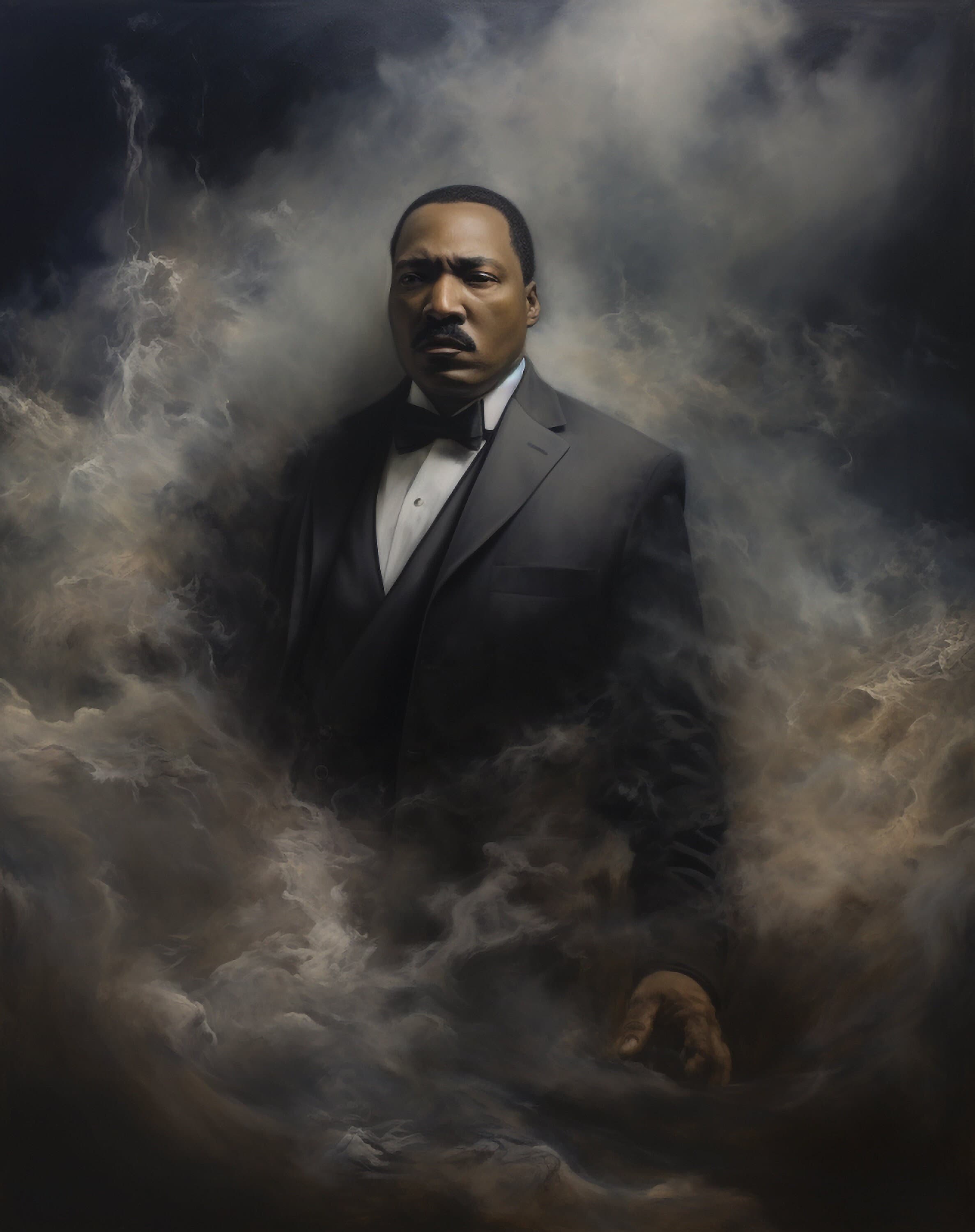 Martin Luther King Jr Fine Art Print With Mat, MLK Jr, Black Civil ...