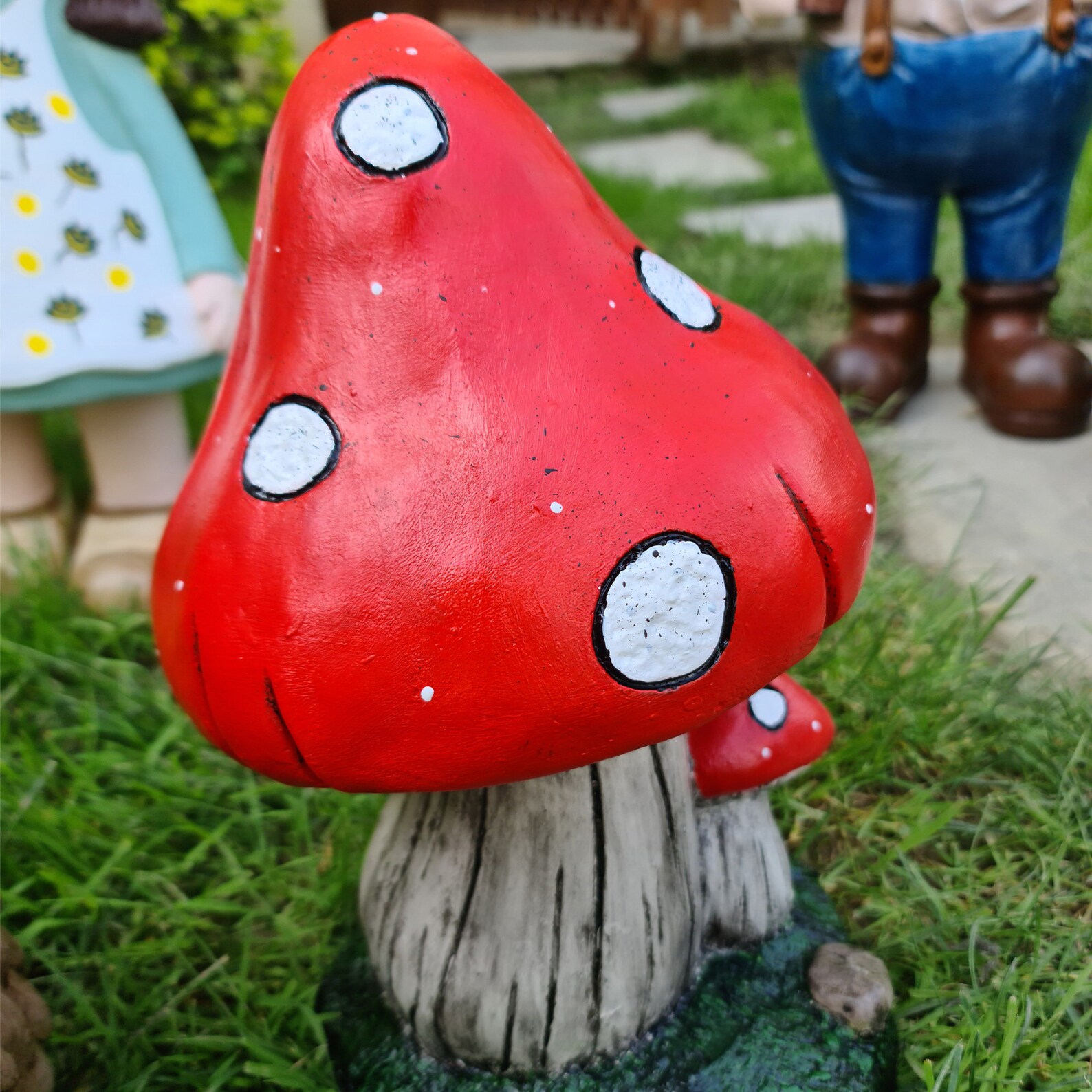 Large Mushroom Statue Garden Statue Mushroom Figurine Etsy