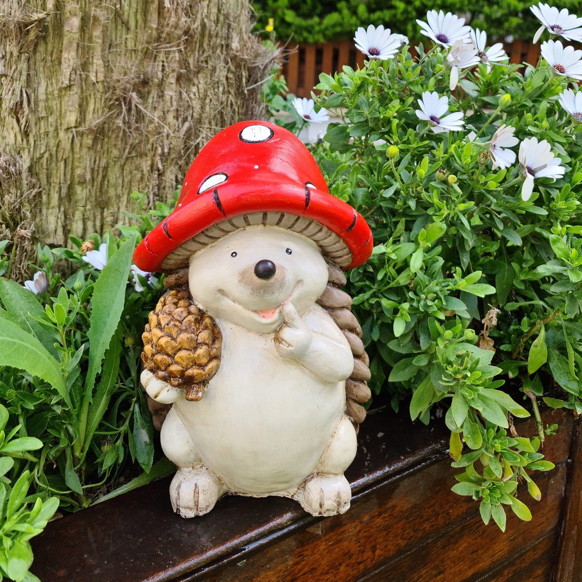 Large Garden Hedgehog Figurine Hedgehog Garden Decor Animal Etsy