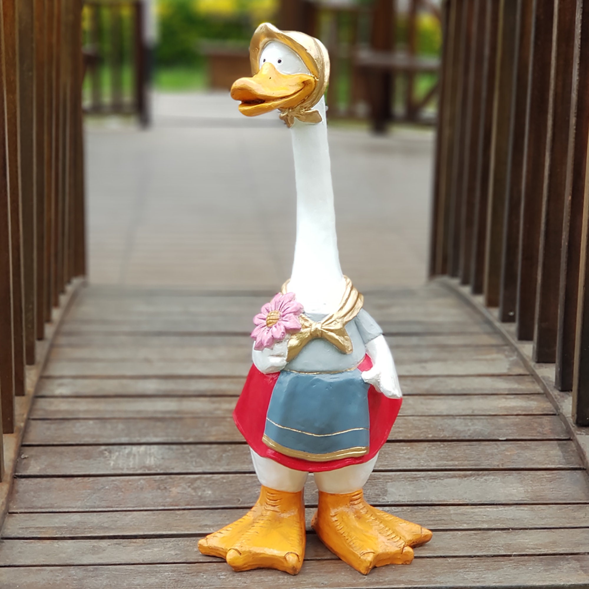 Lady Duck Outdoor Statue Duck Sculpture as Garden Ornament Etsy