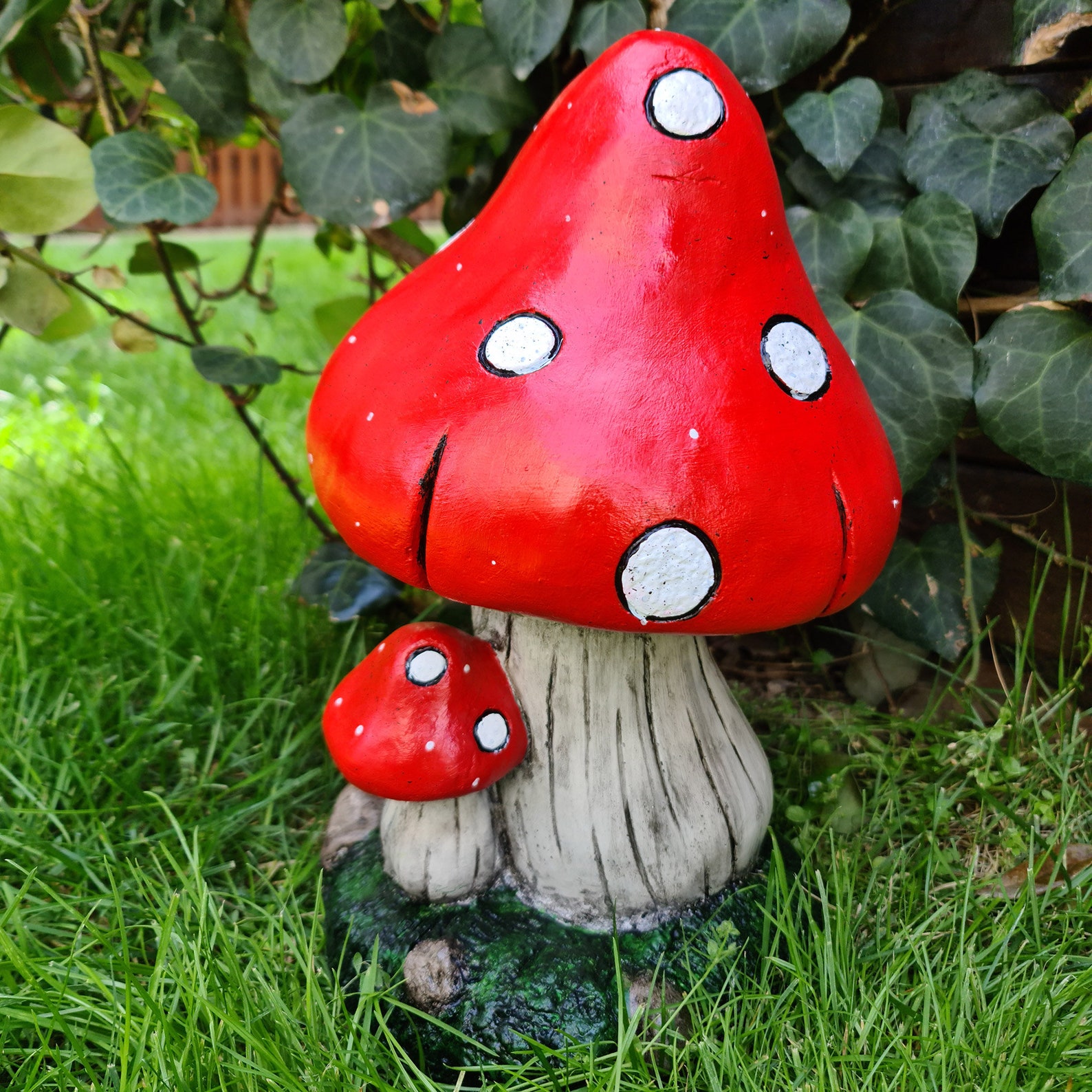 Large Mushroom Statue Garden Statue Mushroom Figurine Etsy