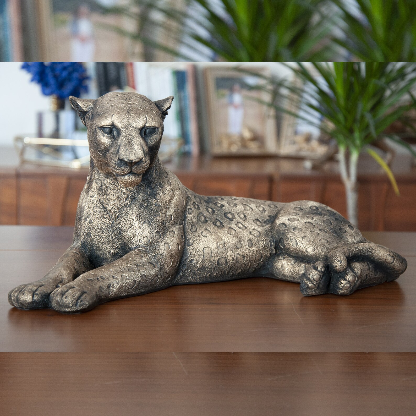 Gold Panther Statue Stretching Panther Sculpture Living Room | Etsy