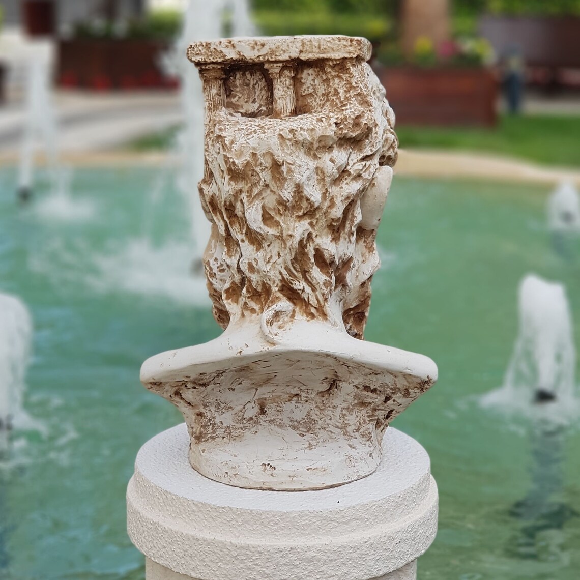 Hand Painted Ivory Greek God Zeus Statue Ancient Greece Large Etsy