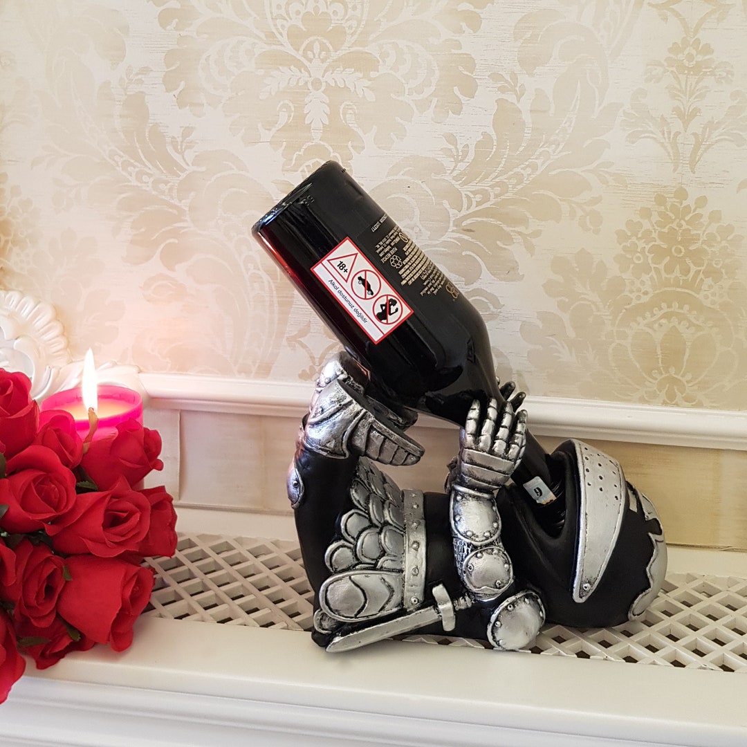 Silver Knight Wine Bottle Holder Bottle Holder Unique and Etsy