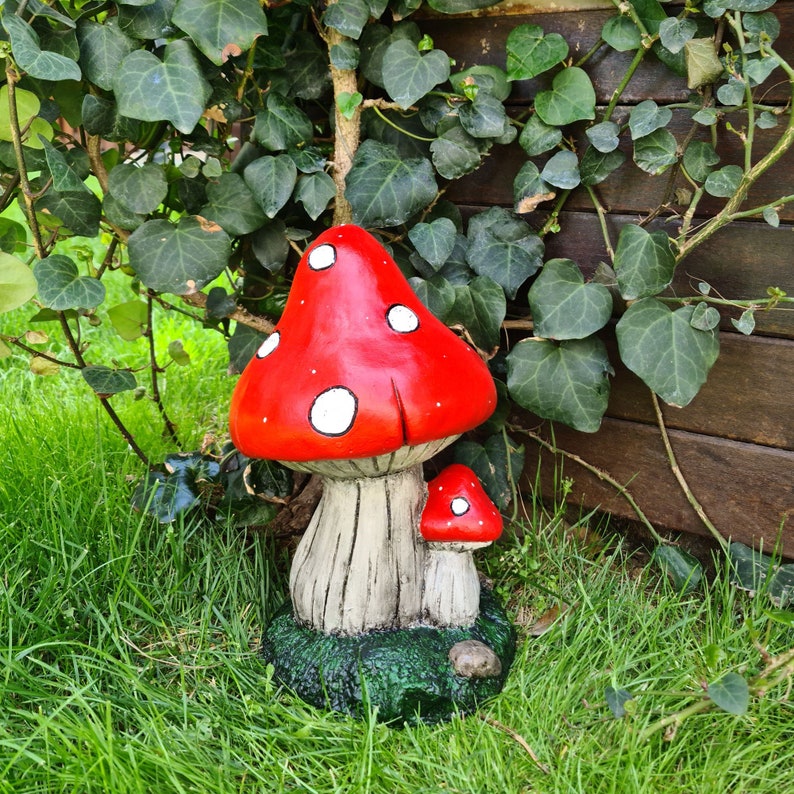 Large Mushroom Statue, Garden Statue, Mushroom Figurine, Garden Decor