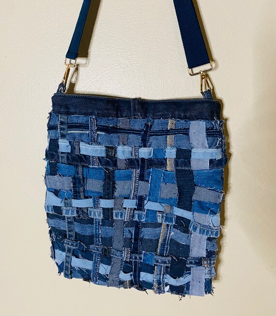 Jumbo Basket Bucket, Denim Bag, Denim Purse,jean Bag, Custom Purse 