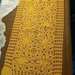 Tablecloth runner 65 x 32 cm genuine handcraft from pure cotton...TOP!!!