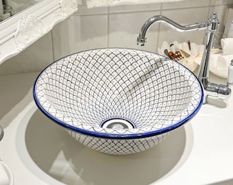 Vessel Ceramic Sink for Bathroom Handmade,Best Deals Etsy,Vessel Sink,Custom Sink Vanity,Pottery Handmade Sinks for Bathroom Decoration.