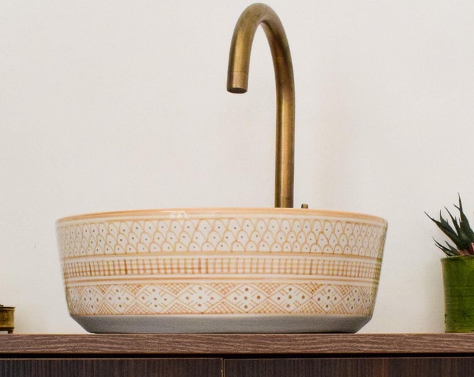 Ceramic Sink for Bathroom 100% Handmade,Best Deals Etsy,Vessel Sink,Custom Sink Vanity,Pottery Handmade Sinks for Bathroom Decoration.