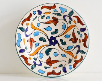 30cm Handcrafted Pottery Plate, Handmade Ceramic , Moroccan Plates, Dinning Plates, Serving Plates, Kitchen Decor, Kitchen Material, Gift
