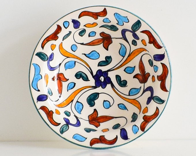 30cm Handcrafted Pottery Plate, Handmade Ceramic , Moroccan Plates, Dinning Plates, Serving Plates, Kitchen Decor, Kitchen Material, Gift