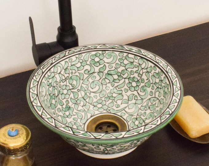 Ceramic Sink for Bathroom 100% Handmade,Best Deals Etsy,Vessel Sink,Custom Sink Vanity,Pottery Handmade Sinks for Bathroom Decoration.