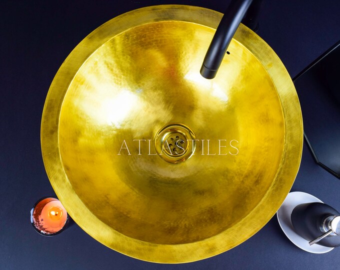 Brass Sink for Bathroom Renovation Handmade,Best Deals Etsy,Vessel Sink,Custom Sink Vanity,Brass Handmade Sinks for Bathroom Decoration.