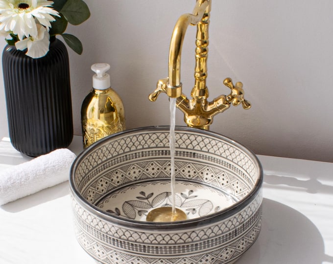 Ceramic Sink for Bathroom 100% Handmade,Best Deals Etsy,Vessel Sink,Custom Sink Vanity,Pottery Handmade Sinks for Bathroom Decoration.