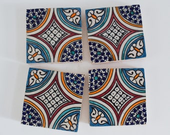 10x10Cm Ceramic Tile,  Moroccan Ceramic Tiles, Handpainted Piece of Ceramic, Ceramic Wall, Decorative Wall.