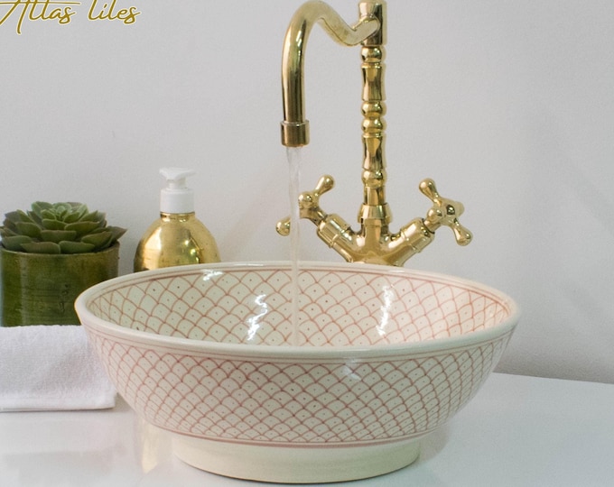 Ceramic Sink for Bathroom 100% Handmade,Best Deals Etsy,Vessel Sink,Custom Sink Vanity,Pottery Handmade Sinks for Bathroom Decoration.