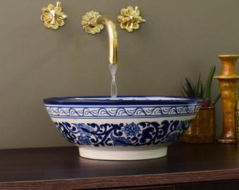 Ceramic Sink for Bathroom 100% Handmade,Best Deals Etsy,Vessel Sink,Custom Sink Vanity,Pottery Handmade Sinks for Bathroom Decoration.