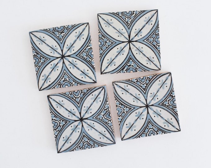 10x10Cm Ceramic Tile,  Moroccan Ceramic Tiles, Handpainted Piece of Ceramic, Ceramic Wall, Decorative Wall.