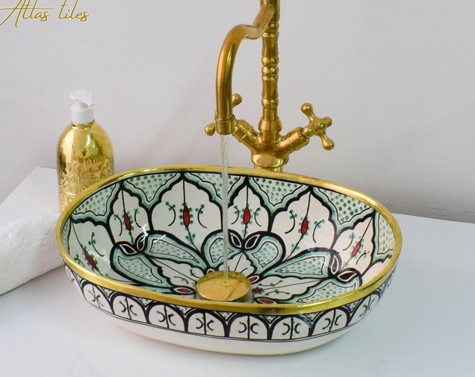 Ceramic Sink for Bathroom 100% Handmade,Best Deals Etsy,Vessel Sink,Custom Sink Vanity,Pottery Handmade Sinks for Bathroom Decoration.