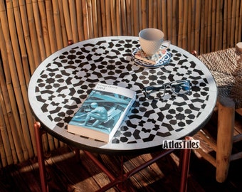 Moroccan Mosaic Table 100%handmade for Outdoor Patio,natural Colors,Moroccan Table,Amazing Coffee & Dinner Mosaic Table,Customizable Designs