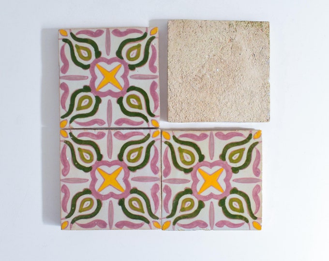 10x10Cm Ceramic Tile,  Moroccan Ceramic Tiles, Handpainted Piece of Ceramic, Ceramic Wall, Decorative Wall.