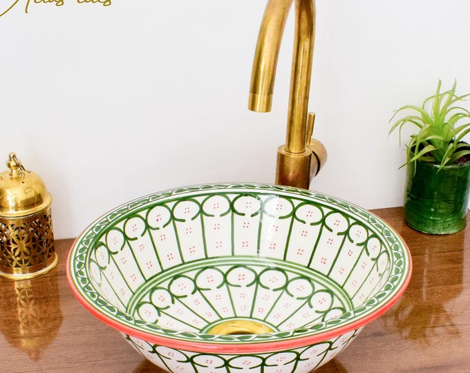 Ceramic Sink for Bathroom 100% Handmade,Best Deals Etsy,Vessel Sink,Custom Sink Vanity,Pottery Handmade Sinks for Bathroom Decoration.