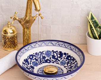 Ceramic Sink for Bathroom 100% Handmade,Best Deals Etsy,Vessel Sink,Custom Sink Vanity,Pottery Handmade Sinks for Bathroom Decoration.